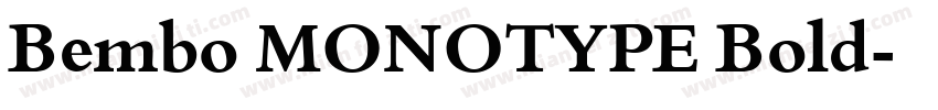 Bembo MONOTYPE Bold字体转换